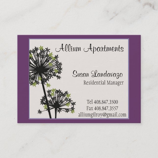 Allium Business Card (Front)
