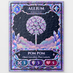 Allium Flower, Rainbow Foil Art Jigsaw Puzzle