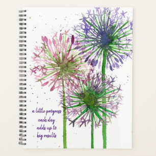 Allium Flowers Inspirational Words Personalized Planner