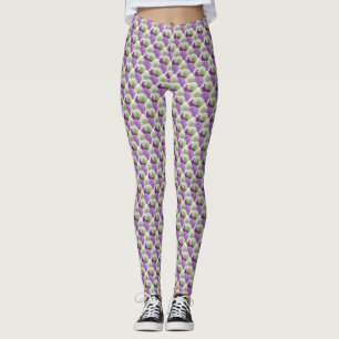 Allium Flowers Pattern Legging