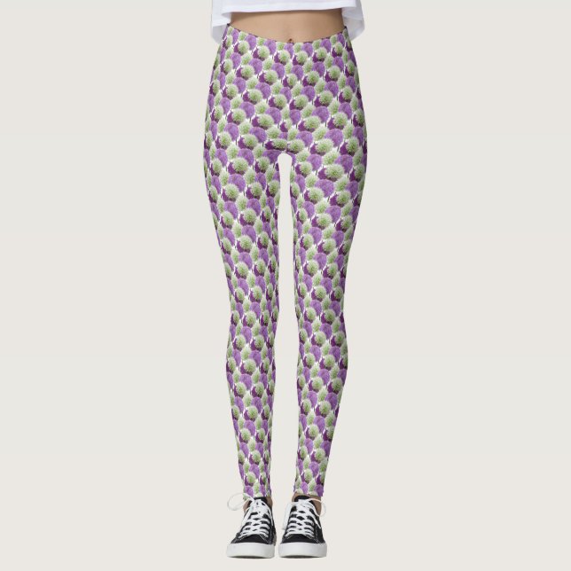 Allium Flowers Pattern Legging (Front)