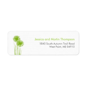 Allium in Grass Personalized Return Address Labels