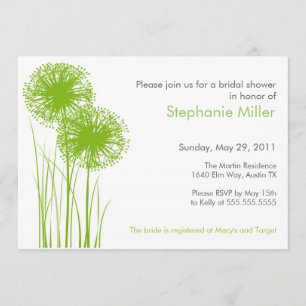 Allium in Grass Shower Invitation