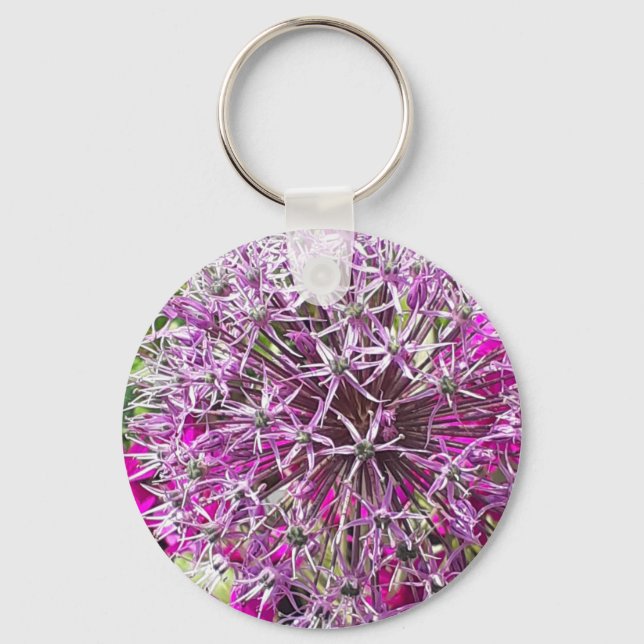 Allium & Summer Flowers  Keychain (Front)