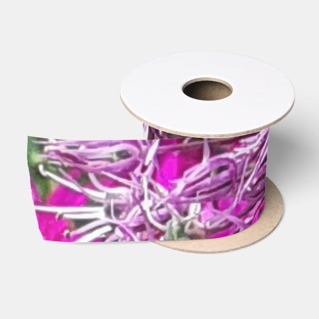 Allium & Summer Flowers  Satin Ribbon (Spool)