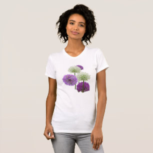 Allium White and Purple Flowers App. T-shirts