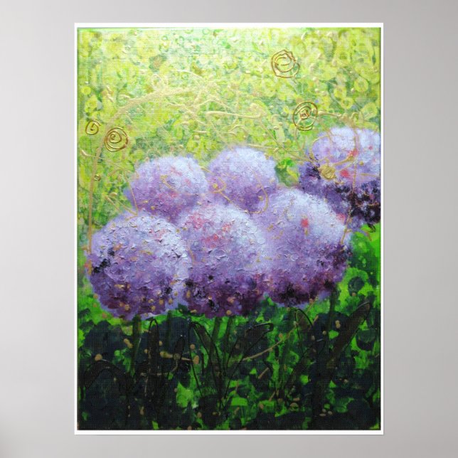 Alliums at Laycock - Bee Lilli  Semi Gloss 18x24 Poster (Front)
