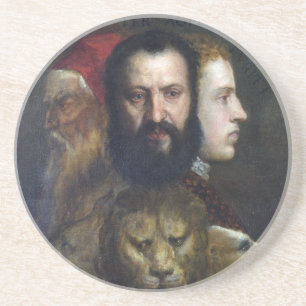 Alllegory of Prudence - Titian (Tiziano) Coaster