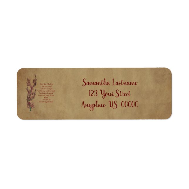 Allocution De Prière Inspirante Juste Pour Aujourd (Devant)