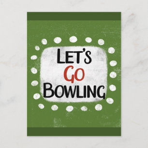 Allons au Bowling Carte Postale