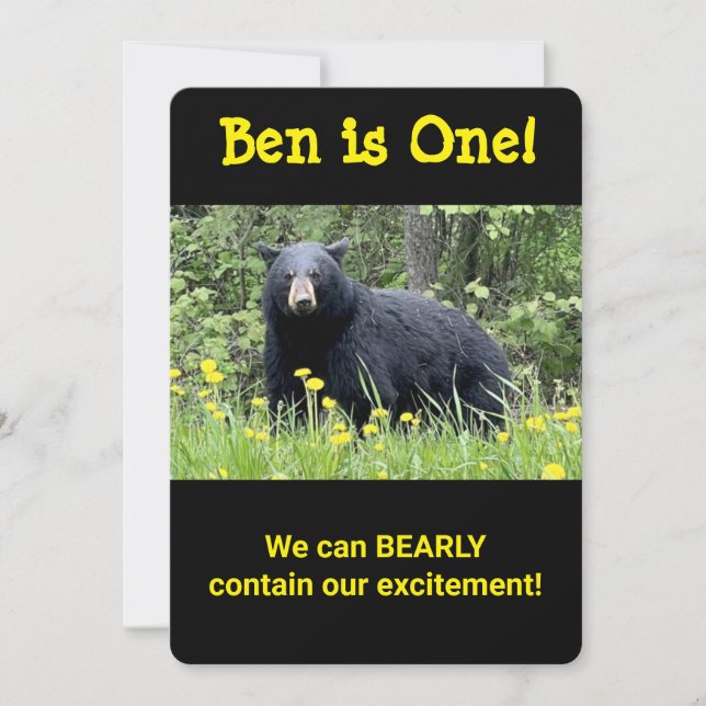 Allons au zoo animal sauvage d'abord Invitation an (Devant)