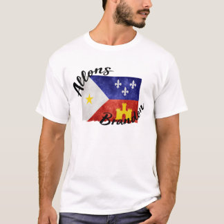 Allons Brandon Louisiana Acadiana Flag American US T-Shirt