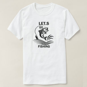 Allons pêcher T-shirt graphique vintage