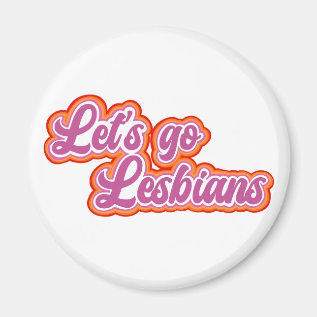 Allons sur Lesbians Magnet (Urban Retro Font) (Devant)
