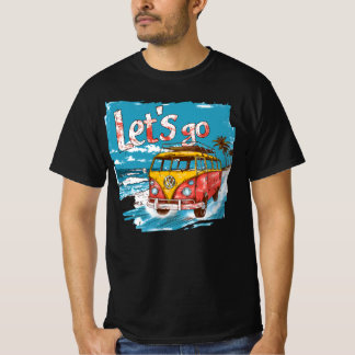 Allons-y T-Shirt Graphique Van Vintage Surf – Rétr