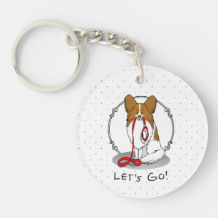 Allons-y ! (walk) Papillon (white & red) Chien mig