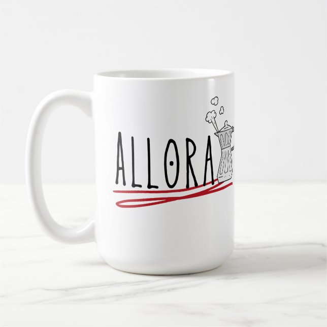 Allora and Moka Espresso Maker Coffee Mug (Left)