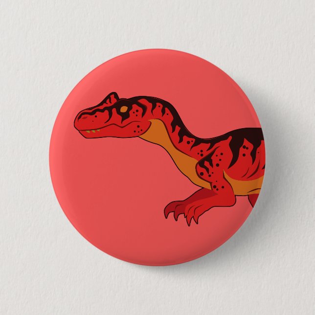 Allosaurus 2 Inch Round Button (Front)