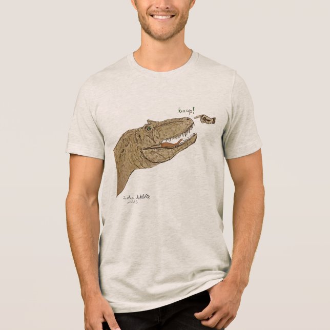 Allosaurus Boop T-shirt Front Design & Back Tri-Blend Shirt (Front)