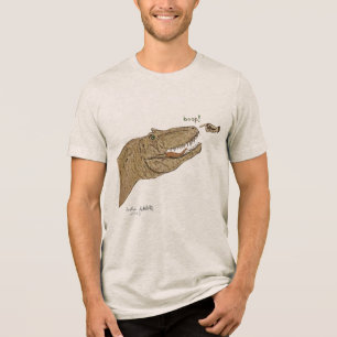 Allosaurus Boop T-shirt Front Only Design Tri-Blend Shirt