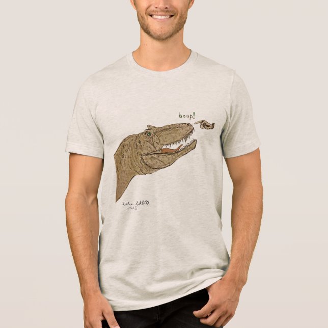 Allosaurus Boop T-shirt Front Only Design Tri-Blend Shirt (Front)