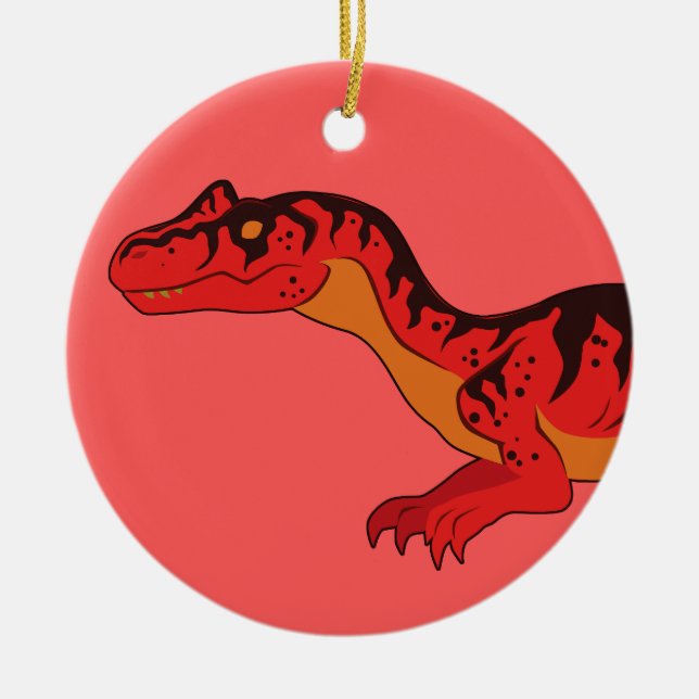 Allosaurus Ceramic Ornament (Front)