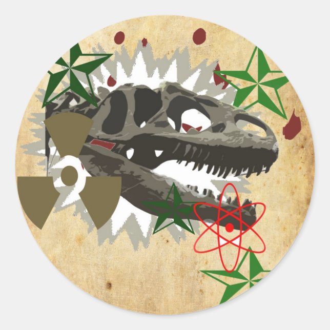 Allosaurus Classic Round Sticker (Front)