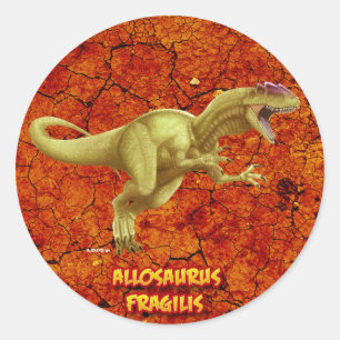Allosaurus Classic Round Sticker