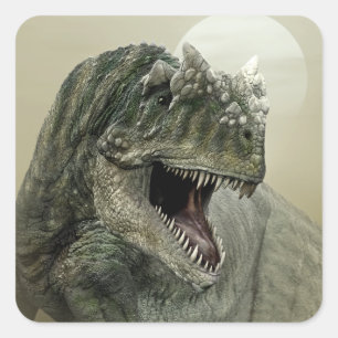 Allosaurus Dinosaur Square Sticker