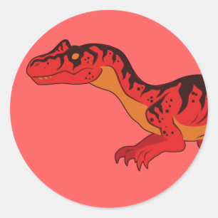 Allosaurus (Face) Classic Round Sticker