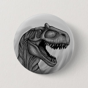 Allosaurus Sketch 2 Inch Round Button