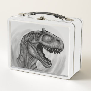 Allosaurus Sketch Metal Lunch Box
