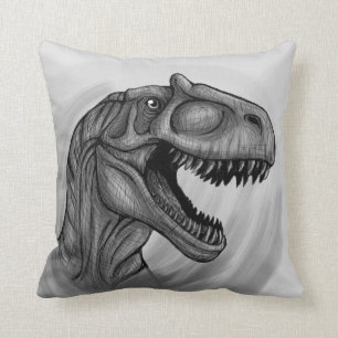 Allosaurus Sketch Throw Pillow