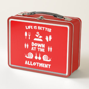 Allotment Gardening Metal Lunch Box