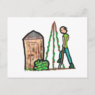 Allotment Gardening Postcard
