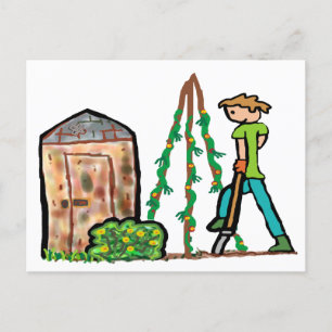 Allotment Gardening Postcard
