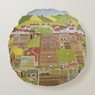 Allotments 2 round pillow