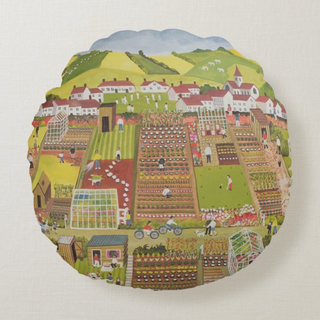 Allotments 2 round pillow (Front)