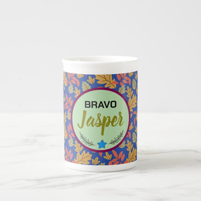 allover design bone china mug (Front)