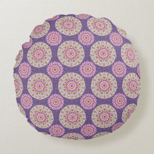 allover design round pillow