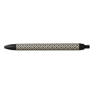 allover geometrical design black ink pen