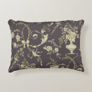 Allover multi motif flowers ornament Seamless patt Accent Pillow