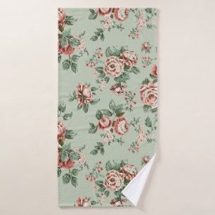 Allover multi motif flowers ornament Seamless patt Bath Towel