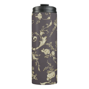 Allover multi motif flowers ornament Seamless patt Thermal Tumbler