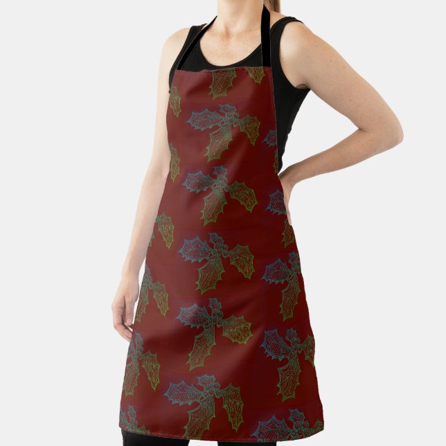 Allover Print Apron Holly Sketch (Insitu)