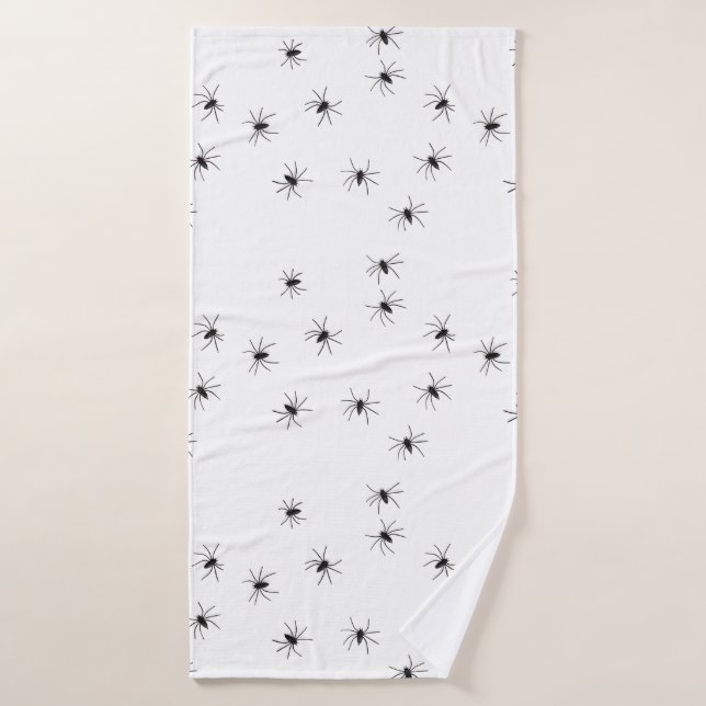 Allover Spiders Halloween Bath Towel (Bath Towel)