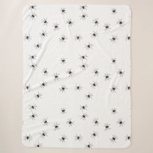 Allover Spiders Halloween Sherpa Blanket