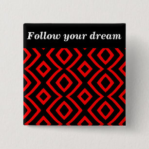 Allow-Red_ 2 Inch Square Button