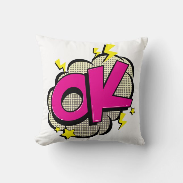 Allowed OK Throw Pillow (Front)