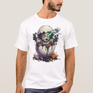 alloween Zombie in Eggshell T-Shirt